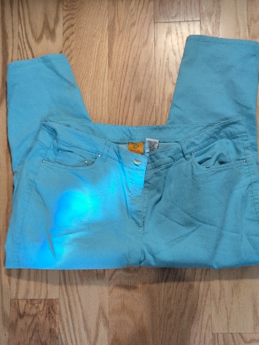 Ruby Rd. Pale Baby Blue Women's Pants - Picture 3 of 4